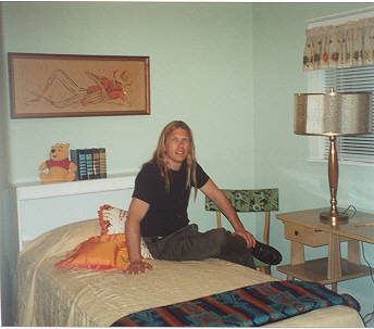 Photo:  Ray McNiece in Jack Kerouac's bedroom